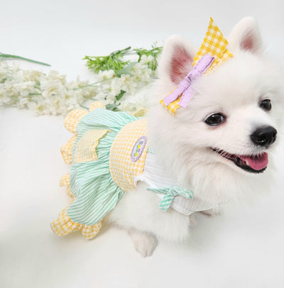 Animal-Go-Round เสื้อผ้าเครื่องแต่งกาย สัตว์เลี้ยง, หมา, แมว, สุนัข รุ่น Posy Frilly Dress