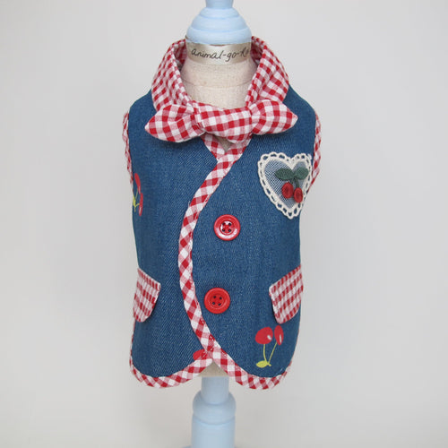 Animal-Go-Round เสื้อผ้าเครื่องแต่งกาย สัตว์เลี้ยง, หมา, แมว, สุนัข รุ่น Vintage Cherry Love-Boy