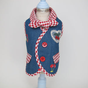 Animal-Go-Round เสื้อผ้าเครื่องแต่งกาย สัตว์เลี้ยง, หมา, แมว, สุนัข รุ่น Vintage Cherry Love-Boy