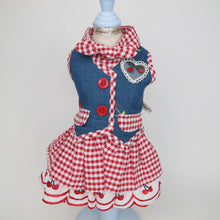 Animal-Go-Round เสื้อผ้าเครื่องแต่งกาย สัตว์เลี้ยง, หมา, แมว, สุนัข รุ่น Vintage Cherry Love-Dress