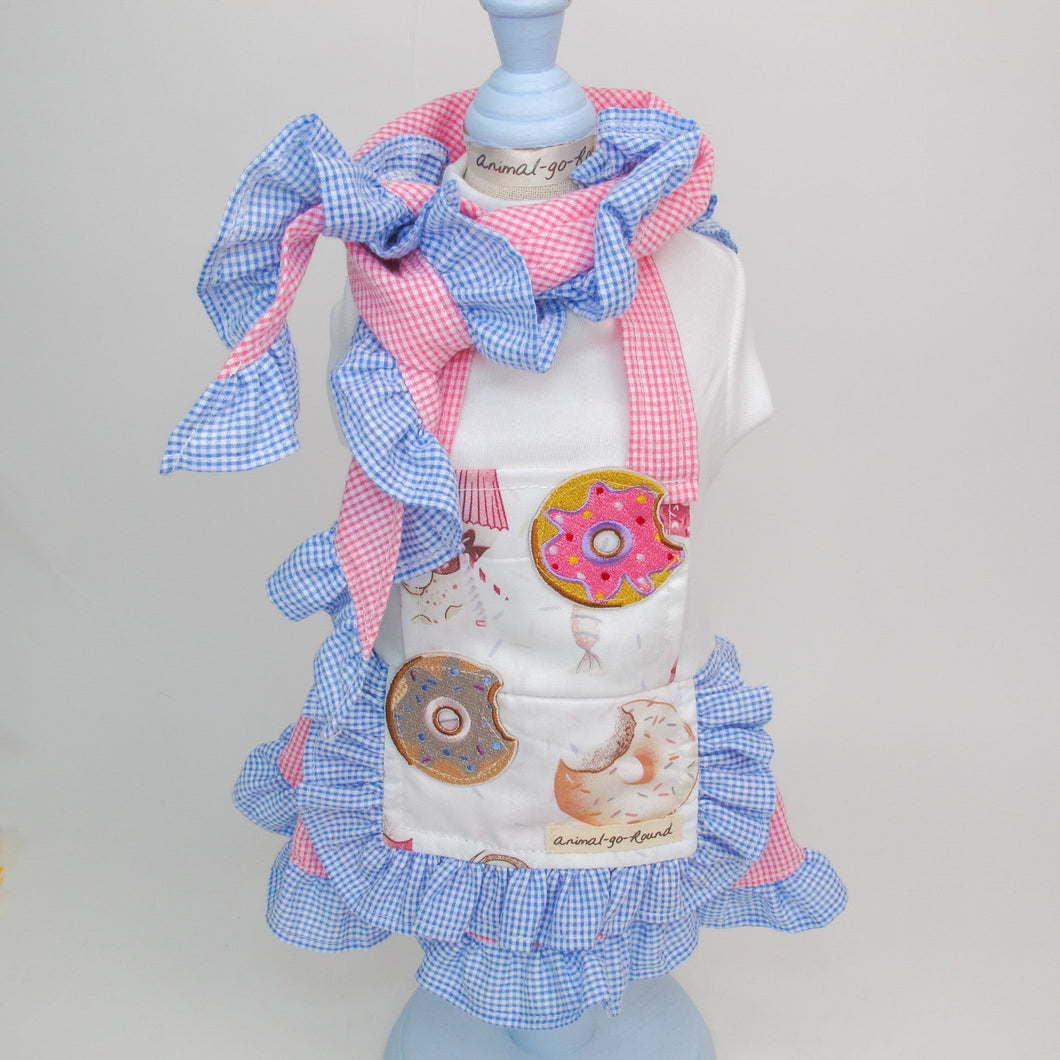 Animal-Go-Round เสื้อผ้าเครื่องแต่งกาย สัตว์เลี้ยง, หมา, แมว, สุนัข รุ่น Petit Patisserie-Donut Girl