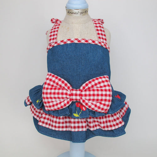 Animal-Go-Round เสื้อผ้าเครื่องแต่งกาย สัตว์เลี้ยง, หมา, แมว, สุนัข รุ่น Vintage Cherry Love-Girl