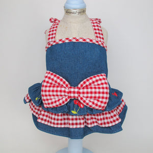 Animal-Go-Round เสื้อผ้าเครื่องแต่งกาย สัตว์เลี้ยง, หมา, แมว, สุนัข รุ่น Vintage Cherry Love-Girl