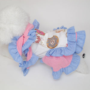 Animal-Go-Round เสื้อผ้าเครื่องแต่งกาย สัตว์เลี้ยง, หมา, แมว, สุนัข รุ่น Petit Patisserie-Donut Girl