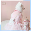 Animal-Go-Round เสื้อผ้าเครื่องแต่งกาย สัตว์เลี้ยง, หมา, แมว, สุนัข รุ่น Bunny Pink Girl