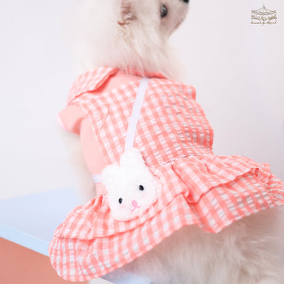 Animal-Go-Round เสื้อผ้าเครื่องแต่งกาย สัตว์เลี้ยง, หมา, แมว, สุนัข รุ่น New Bunny Pink Girl