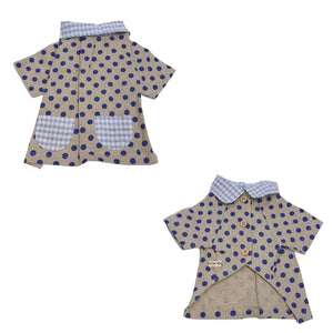 Animal-Go-Round เสื้อผ้าเครื่องแต่งกาย สัตว์เลี้ยง, หมา, แมว, สุนัข รุ่น Dotty Blue