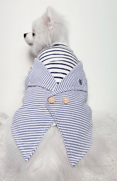 Animal-Go-Round เสื้อผ้าเครื่องแต่งกาย สัตว์เลี้ยง, หมา, แมว, สุนัข รุ่น Smith-Blue SnowFlake