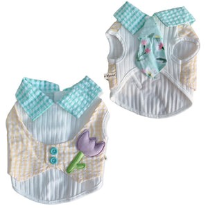 Animal-Go-Round เสื้อผ้าเครื่องแต่งกาย สัตว์เลี้ยง, หมา, แมว, สุนัข รุ่น Tulip Mania Boy