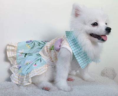 Animal-Go-Round เสื้อผ้าเครื่องแต่งกาย สัตว์เลี้ยง, หมา, แมว, สุนัข รุ่น Tulip Mania Girl