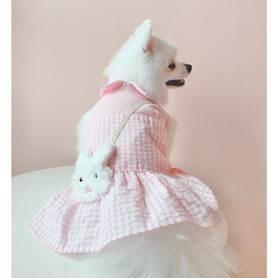 Animal-Go-Round เสื้อผ้าเครื่องแต่งกาย สัตว์เลี้ยง, หมา, แมว, สุนัข รุ่น Bunny Pink Girl